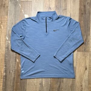 Nike Men's Light Blue Quarter-Zip Jacket